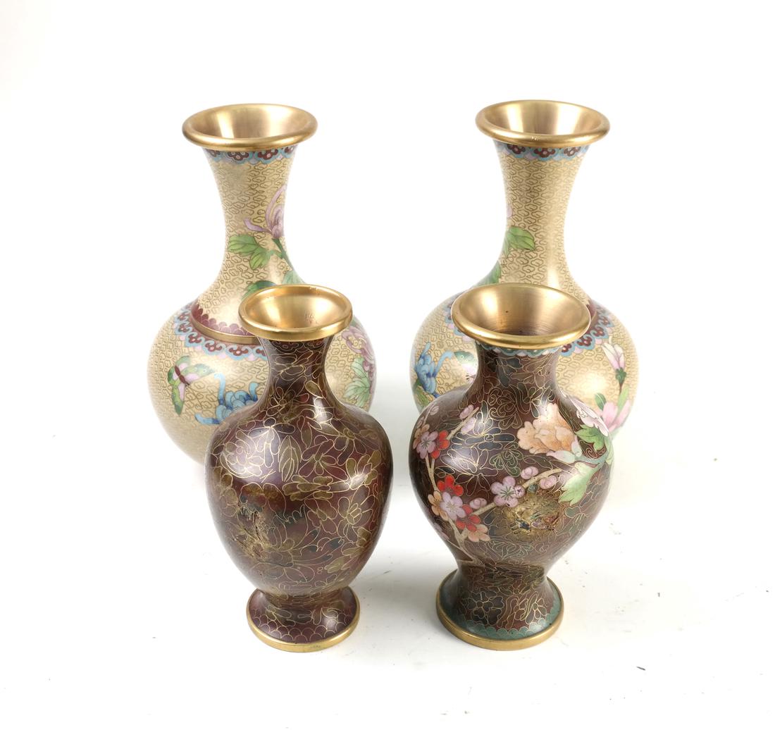2 Pairs of Cloisonne Vases (1 of 9)