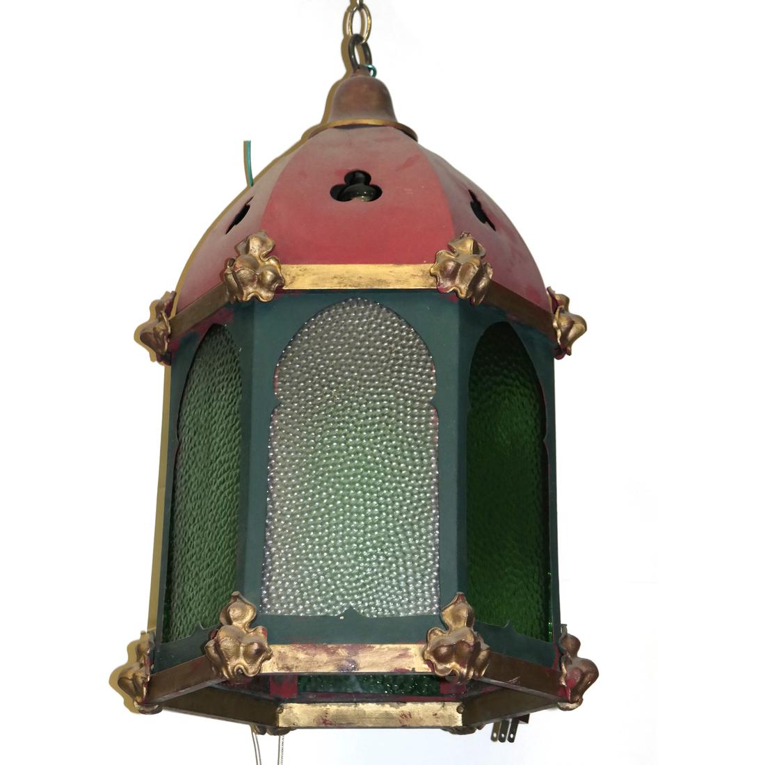 Tole Dome-Form Multicolored Lantern (1 of 2)