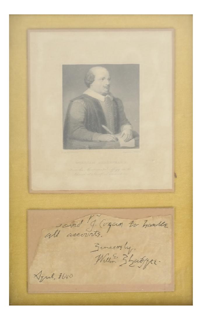 Fragment, Letter Signed 'Shakespeare' (1 of 5)