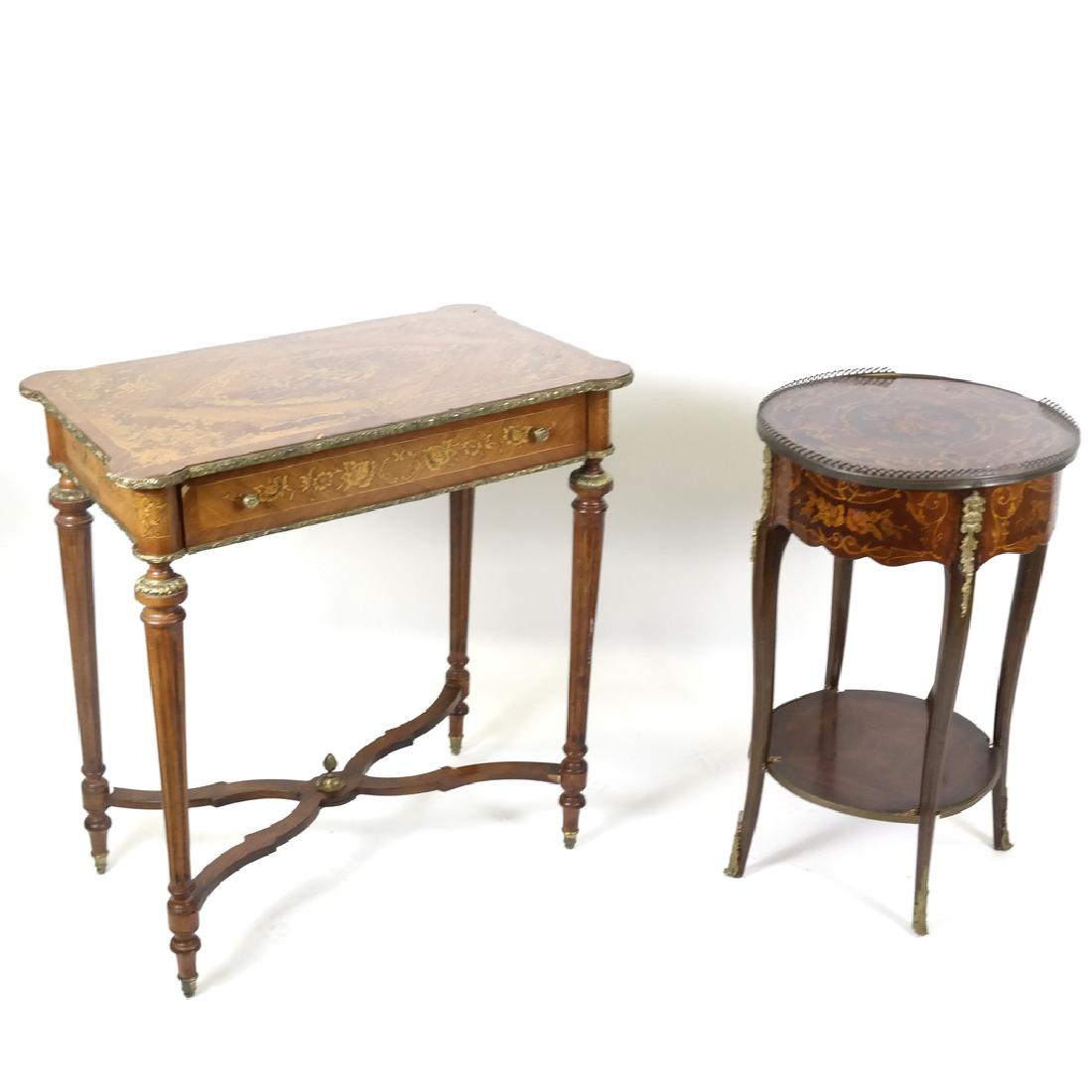 Two French-Style Inlaid Tables (1 of 8)