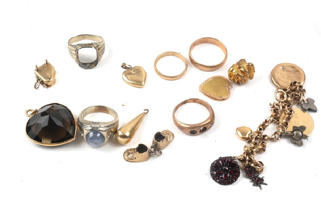 14k Yellow Gold Charm Bracelet, Asst Gold & Gold-Filled (1 of 5)