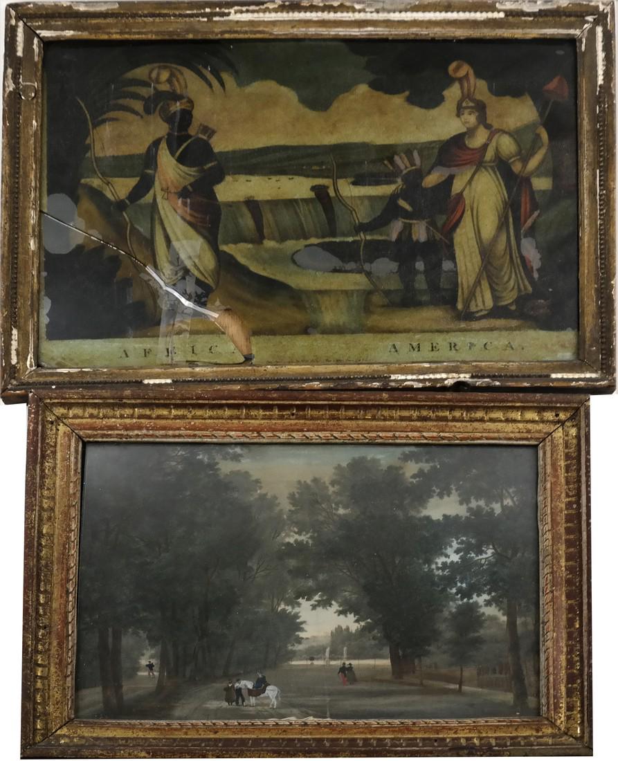 A Reverse Painted Panel and a Framed Print (1 of 7)