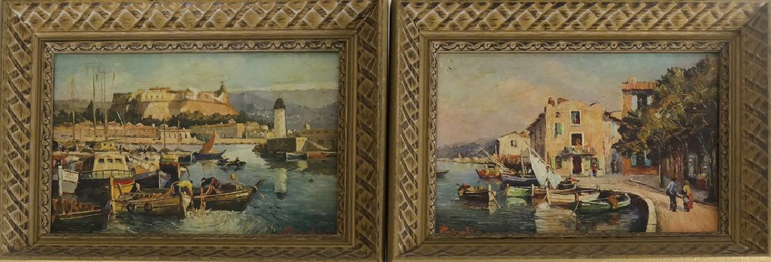 Two Italian Scenes, Oil on Board. Signed 'Colombini' (1 of 6)