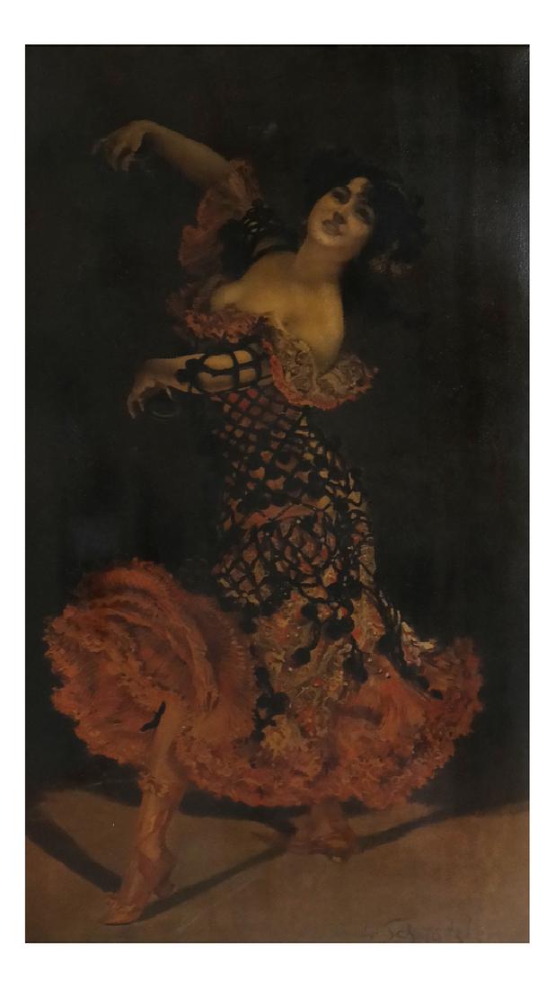 Leopold Schmutzler, Flamenco Dancer - Print on Canvas (1 of 6)