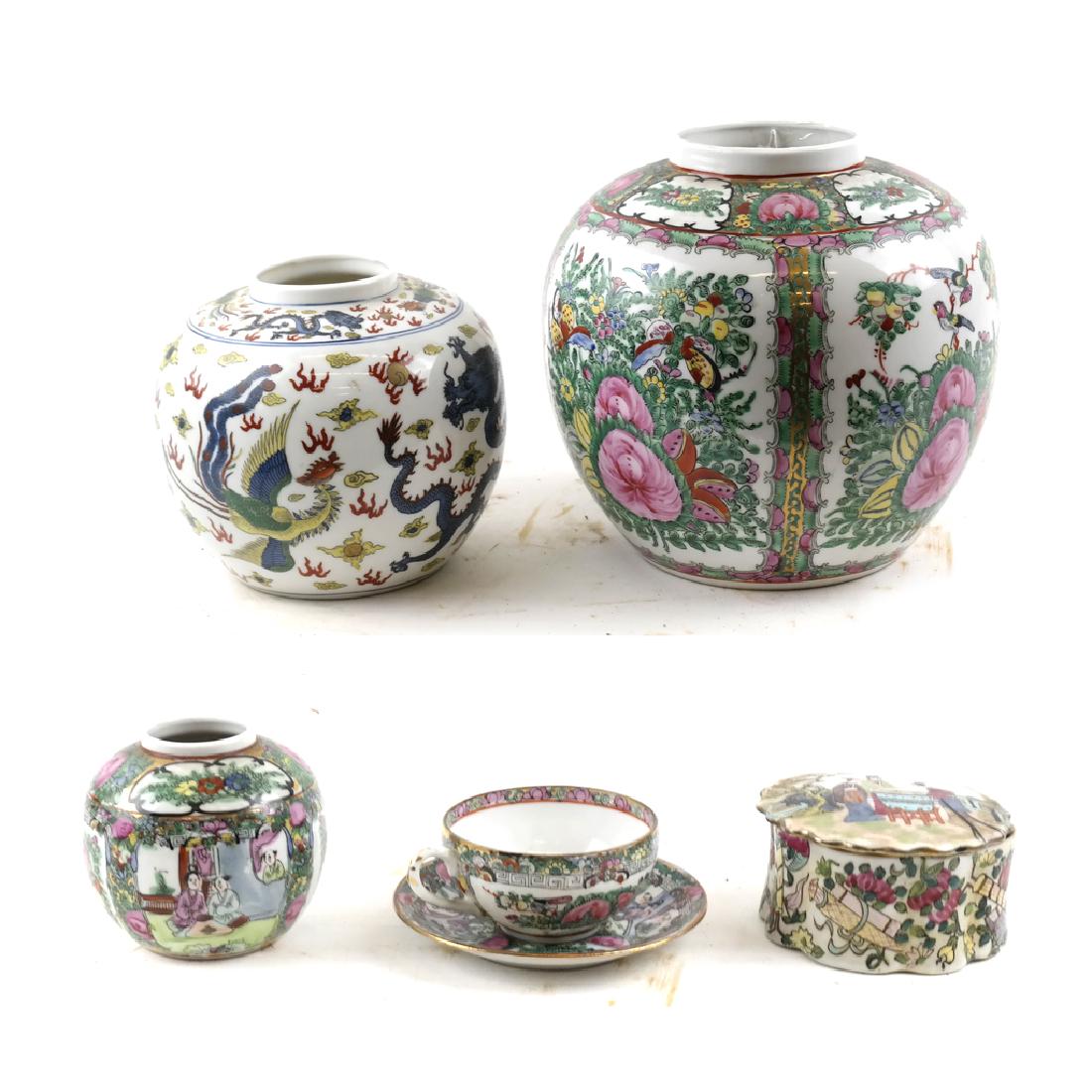 Six Decorated Modern Asian Vessels (1 of 5)