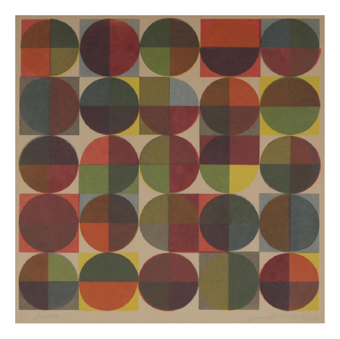 Gunter Nolte (Canada, 1938 - ) "Fugue" Color Silkscreen (1 of 5)