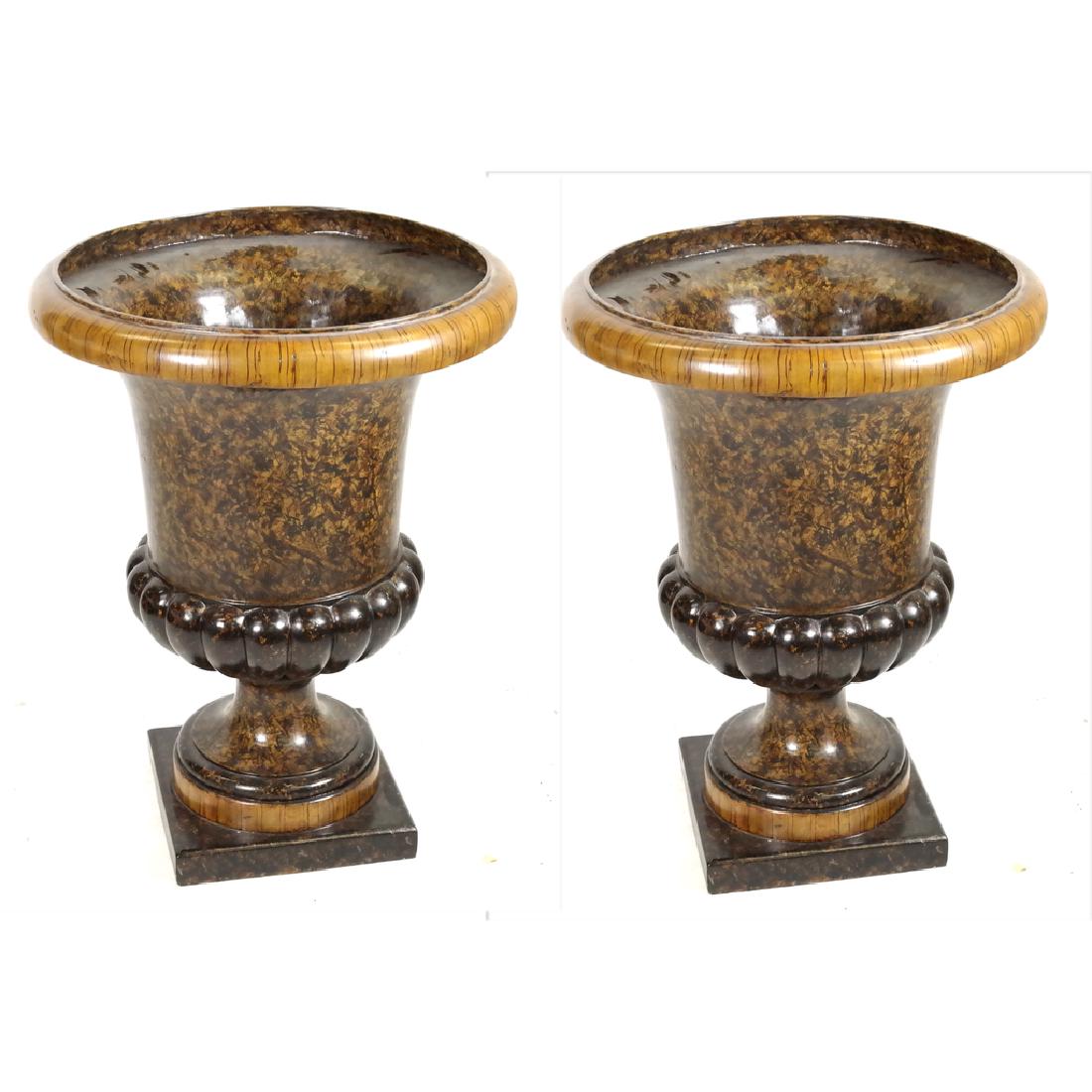 Pair of Large Composite Urn-Form Planters (1 of 5)