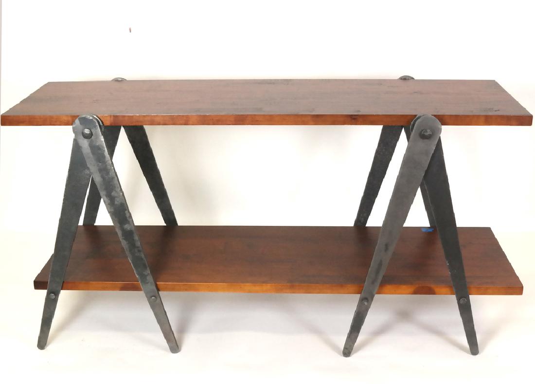 Mahogany Two-Tier Trestle Table (1 of 7)