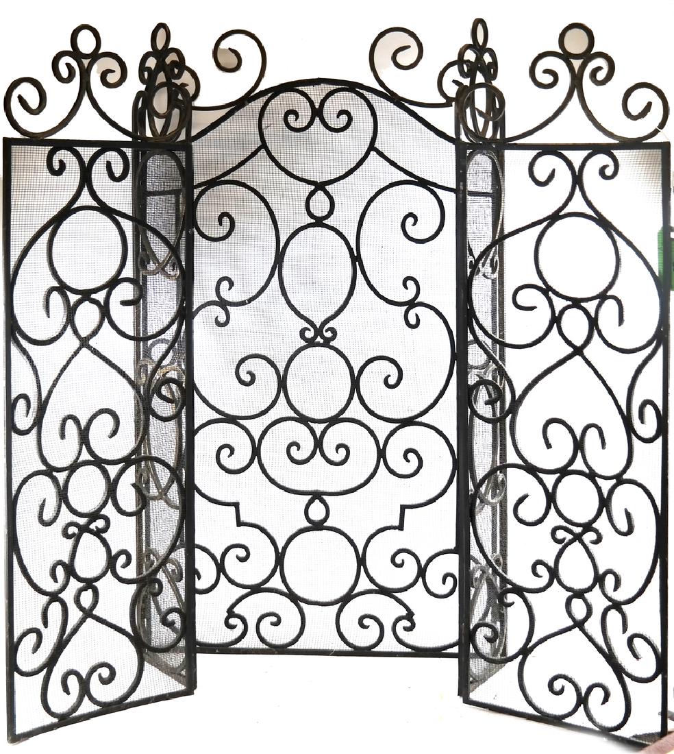 Iron Scroll-Form Fire Screen (1 of 4)