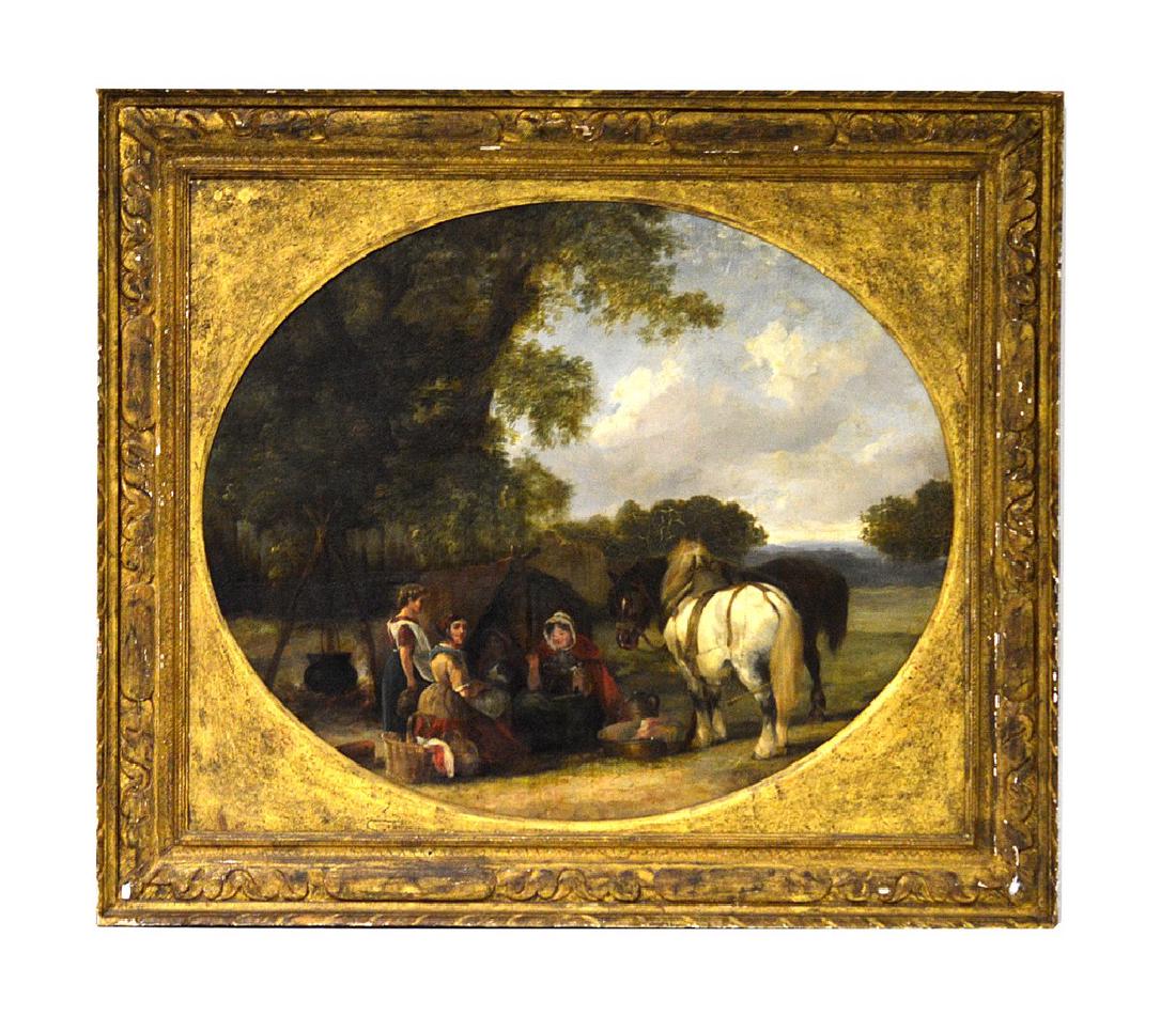 School of William Shayer - Camped Travelers (1 of 5)