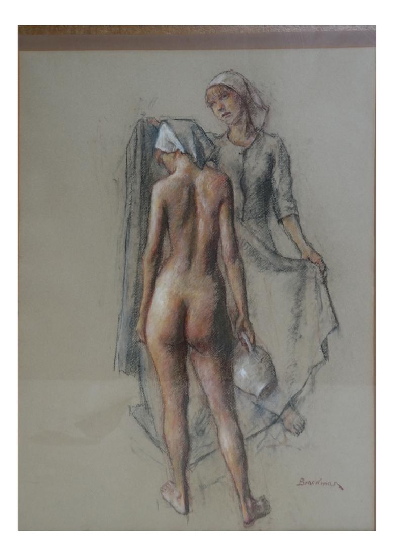 Robert Brackman, After a Bath - Pastel (1 of 4)