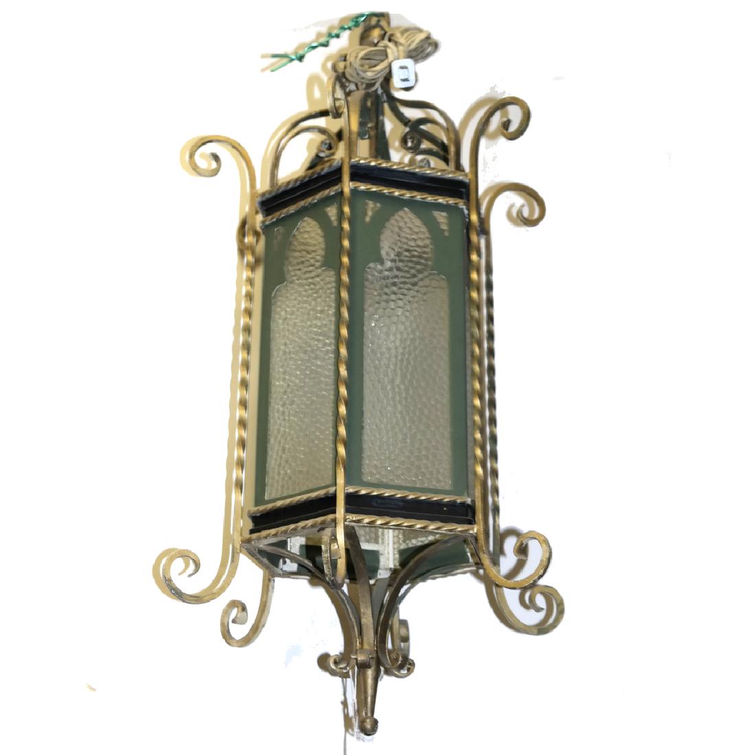 Gothic-Style Iron Hexagonal Lantern (1 of 2)
