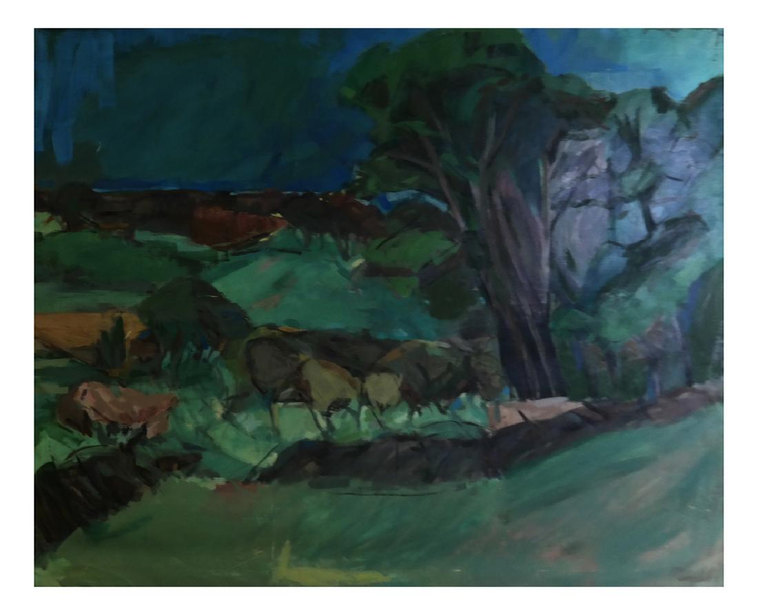Gretna Campbell, Landscape with Herd Animals - Painting (1 of 8)