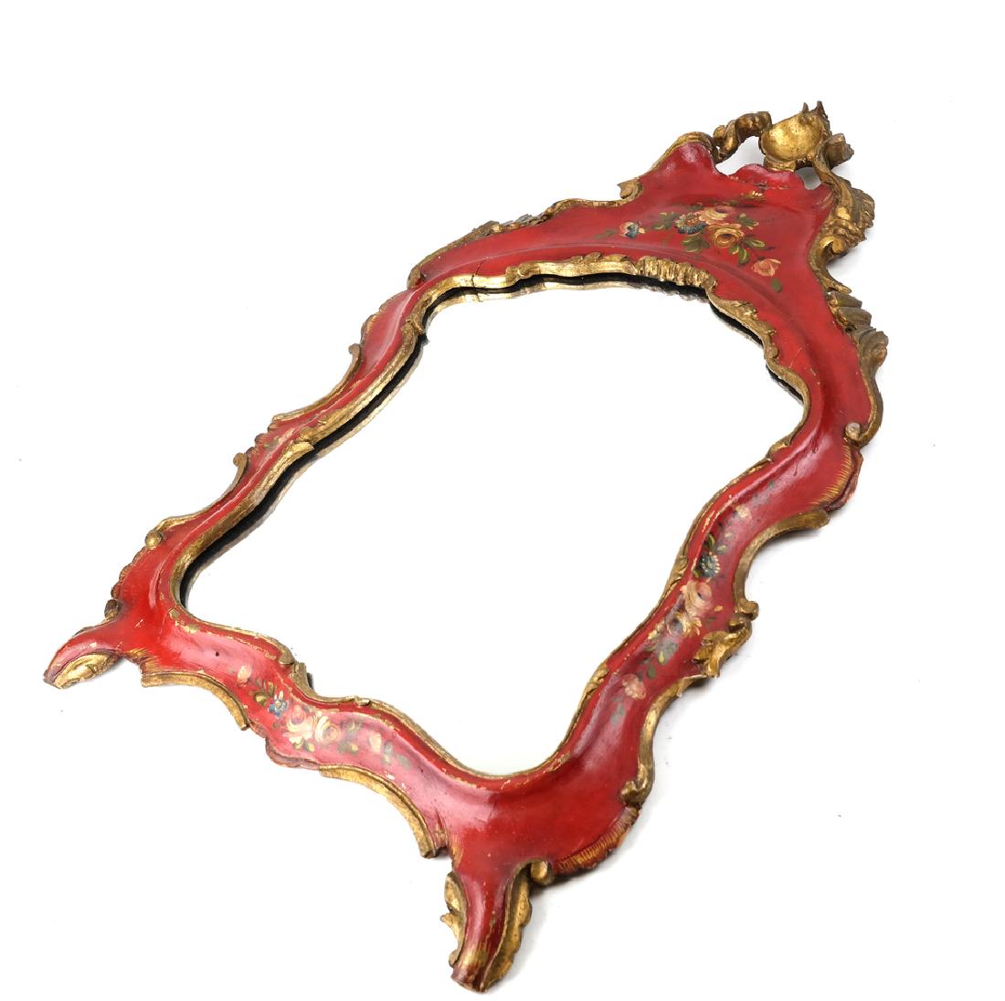 Venetian-Style Red Decorated Mirror (1 of 6)