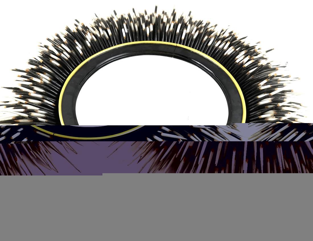 Quill Style Decorated Circular Mirror (1 of 3)