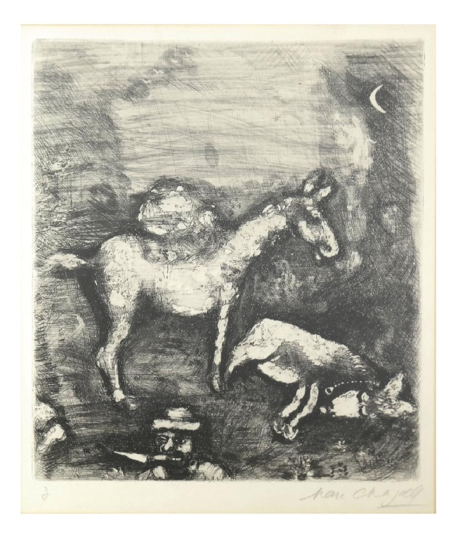 Marc Chagall, "Fable of the Two Mules" - Etching (1 of 8)