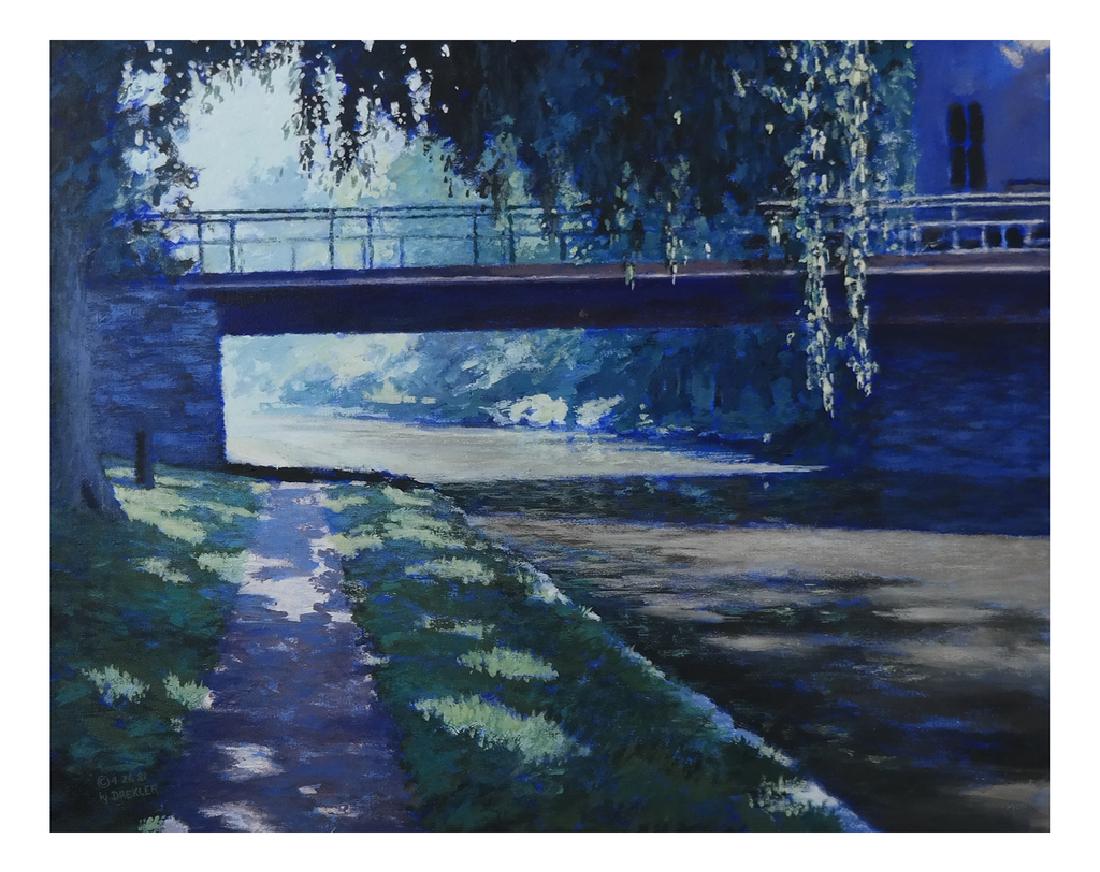 Drexler, New Hope Bridge - Oil on Canvas (1 of 5)