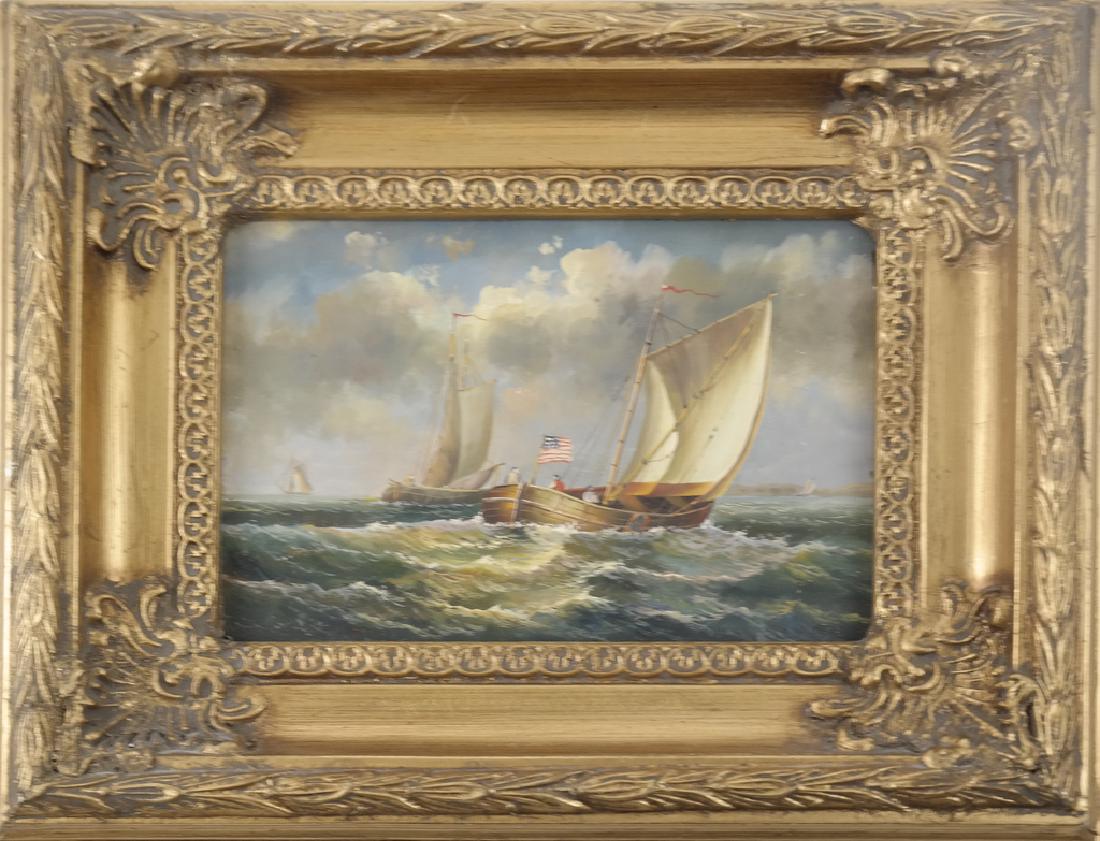 Oil on Board of American Clipper Ships (1 of 4)