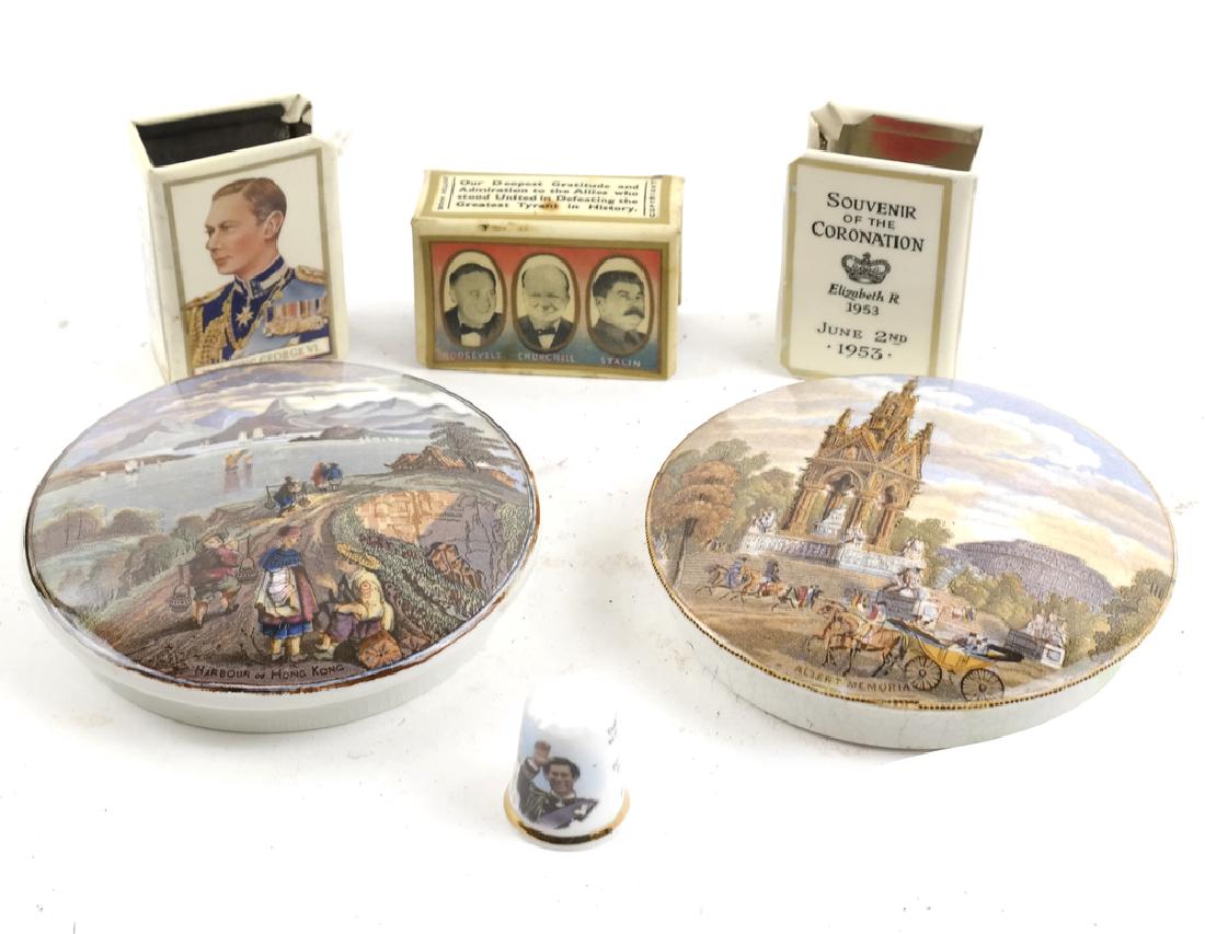 English Prattware Pottery Lids and More - 6 pcs. (1 of 5)