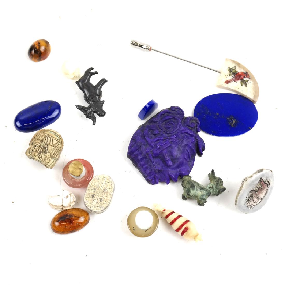 Group of Deep Colored Stones, Scarabs, Others (1 of 4)
