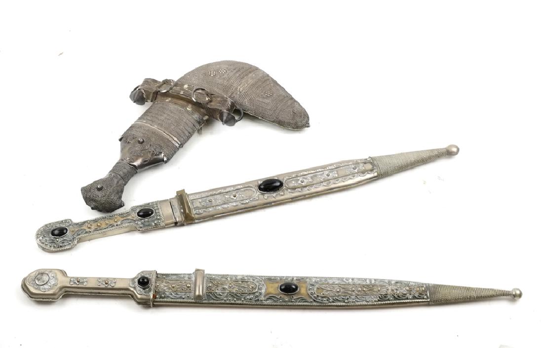 Three Mixed Metal Daggers with Sheaths (1 of 6)
