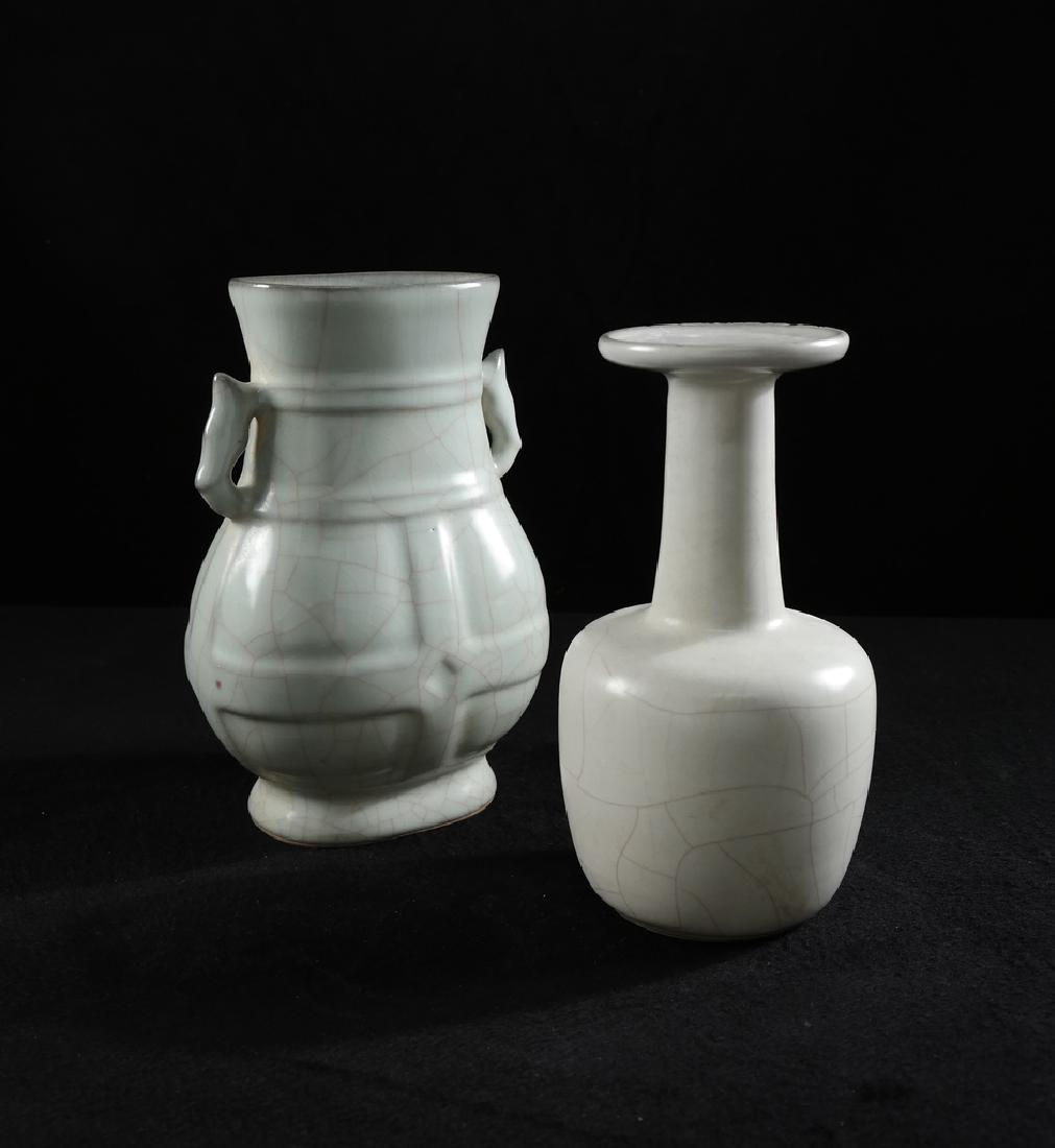 Two Chinese Ge Glaze Vases (1 of 7)