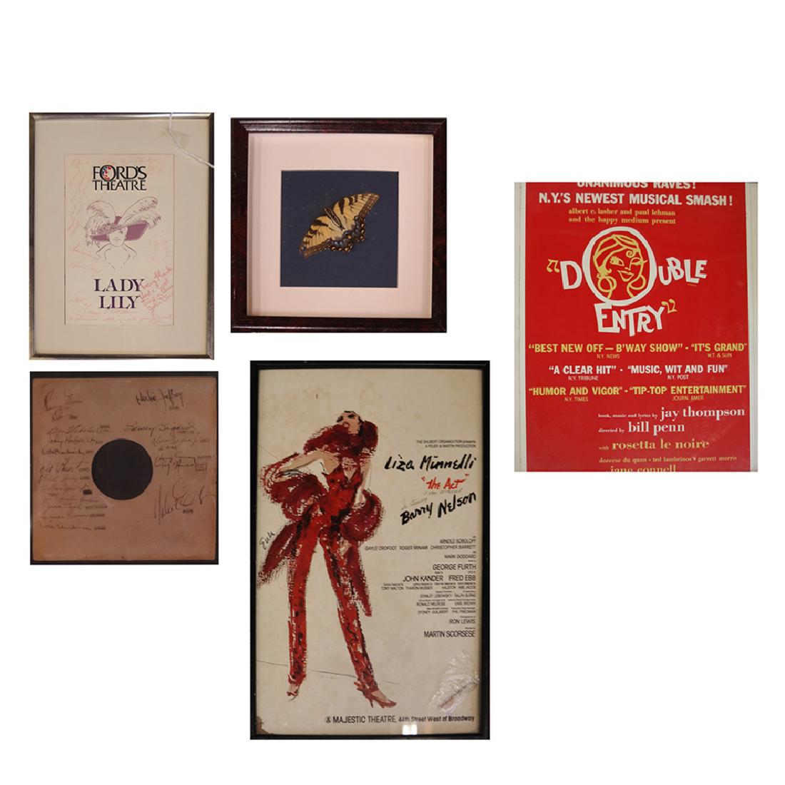 Framed Butterfly, Three Posters, and Another (1 of 6)