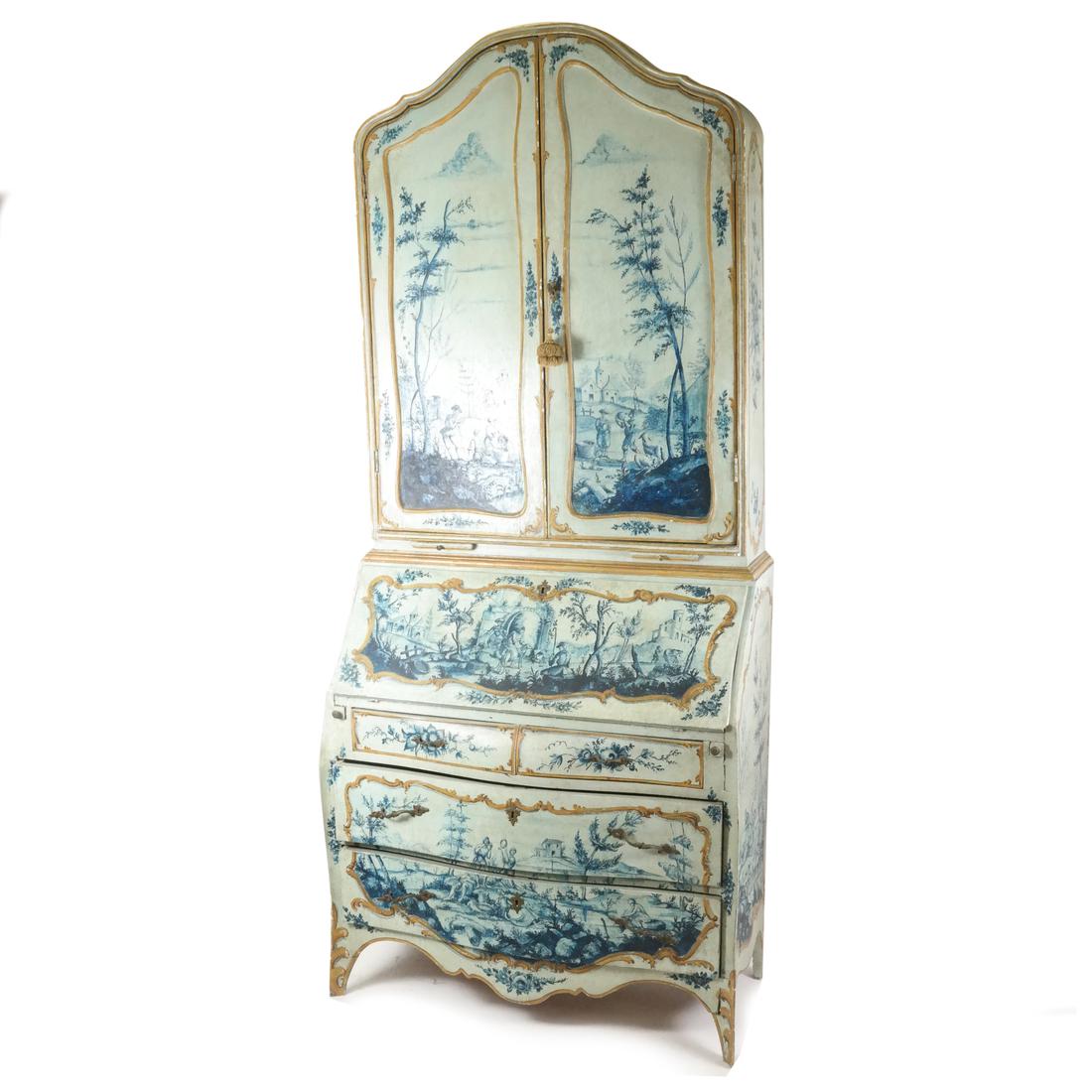 Rococo-Style Painted Secretary (1 of 9)