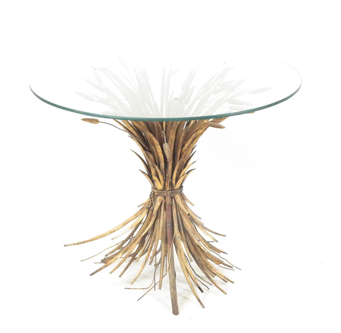 Hollywood Regency "Sheaf of Wheat" Table (1 of 5)