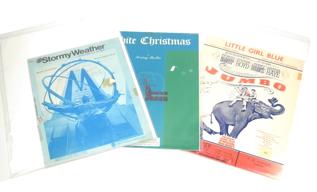 3 Signed Sheet Music Folios: Berlin, Rodgers, Arlen (1 of 7)