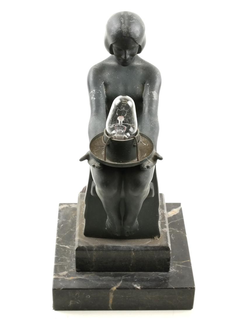 Max Le Verrier, Metal Figural Lamp (1 of 5)