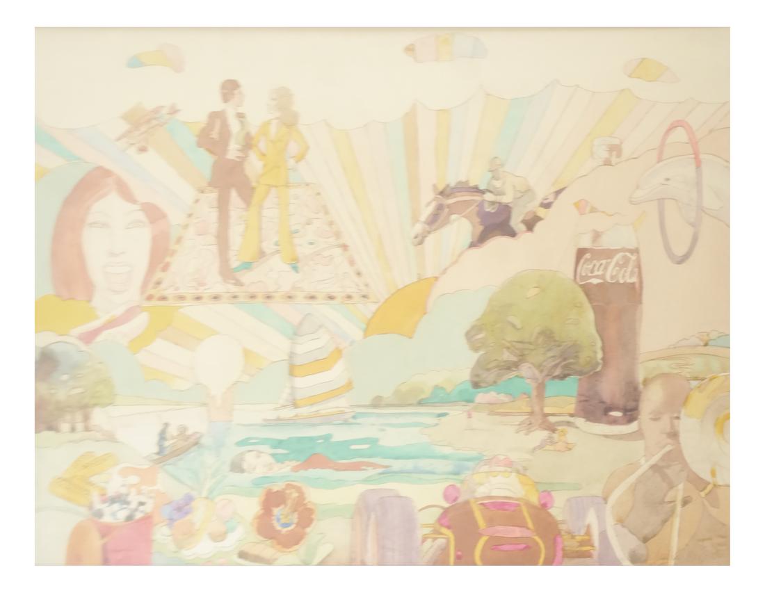 Milton Glaser Presentation Drawing, c. 1980 (1 of 6)