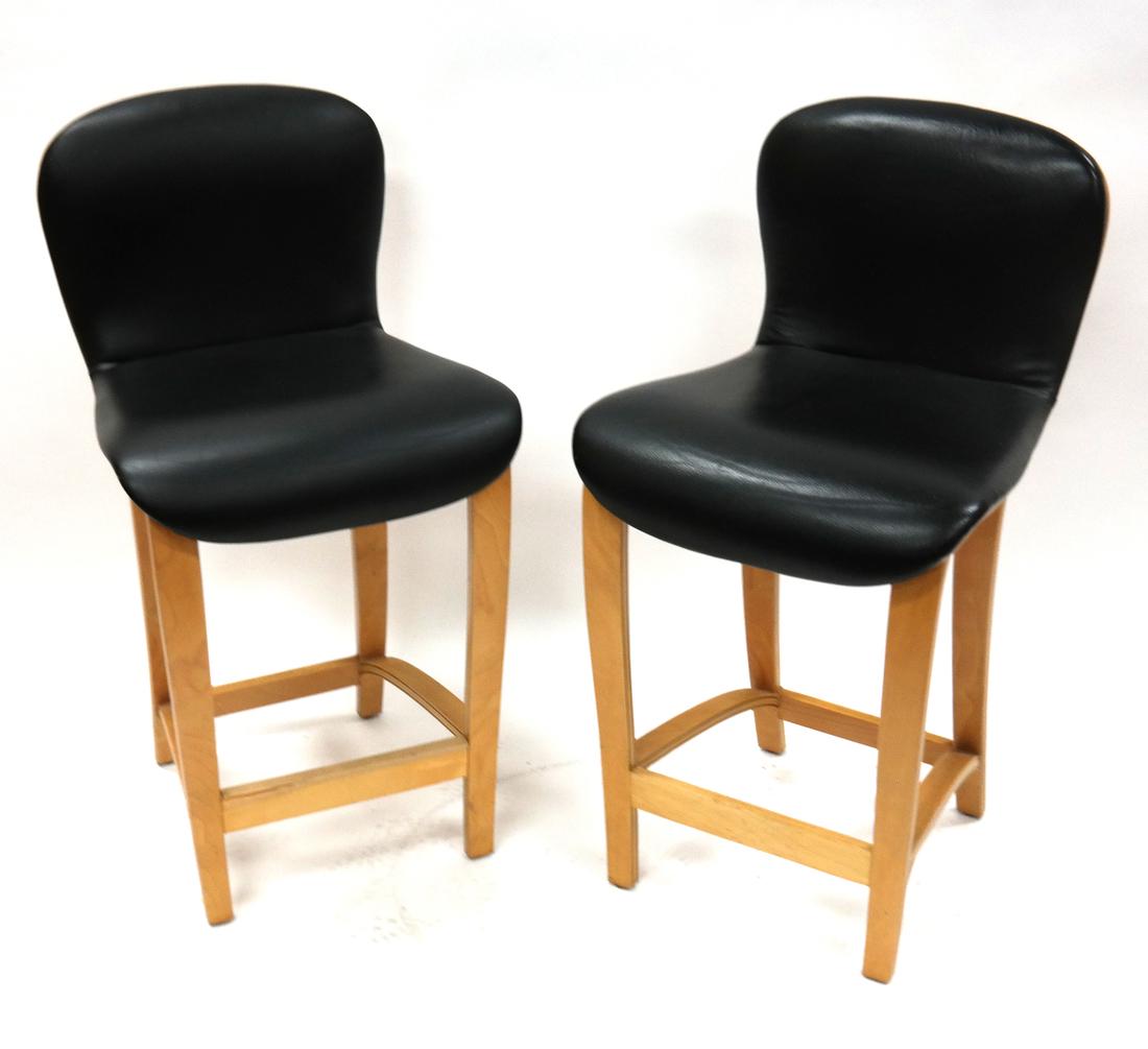 Pair of Modern Maple Stools by Plycraft, MA. (1 of 5)