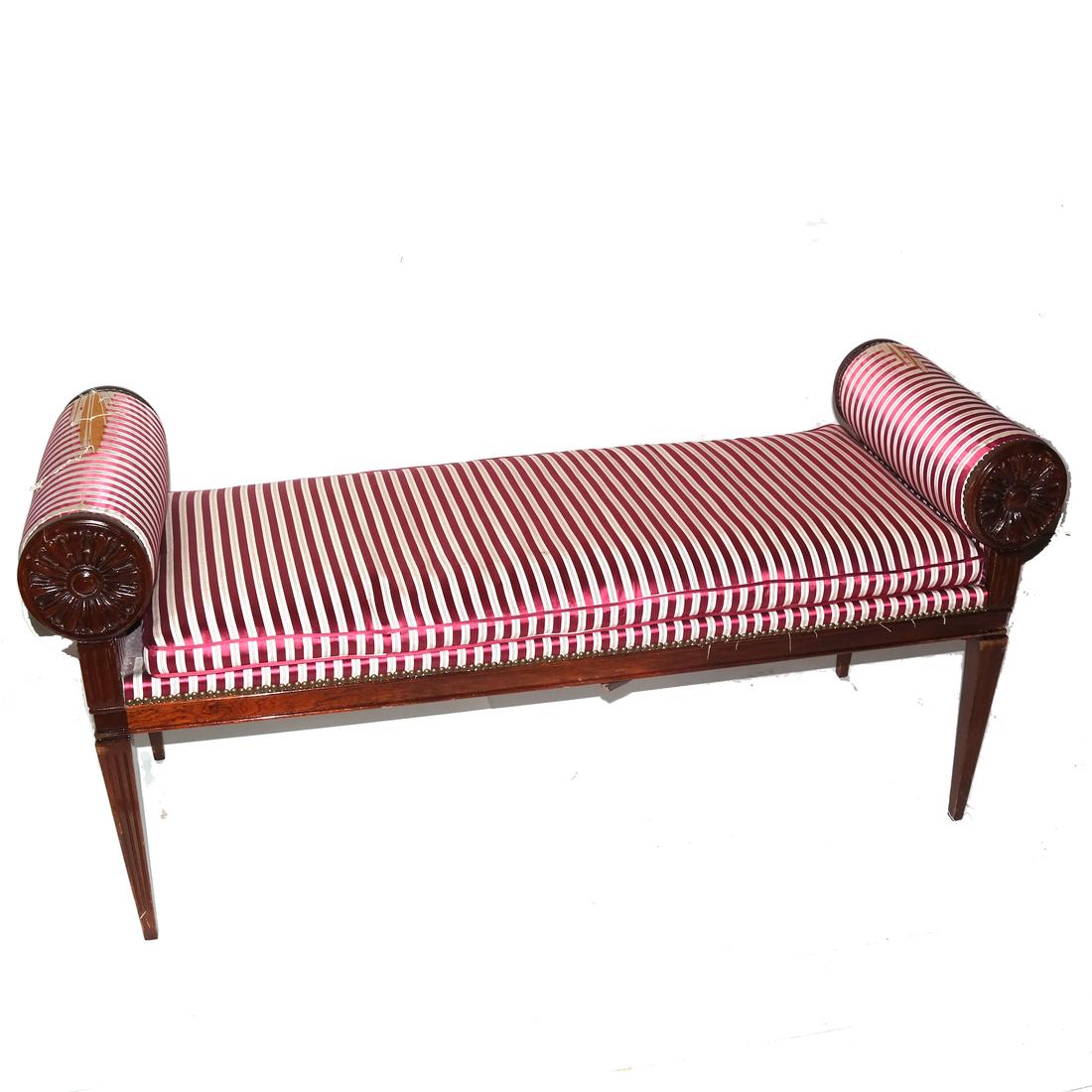 Regency-Style Mahogany Window Bench (1 of 5)