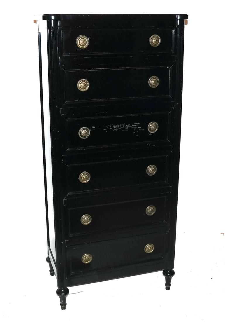 French Black Painted Lingerie Chest by Bodart (1 of 5)