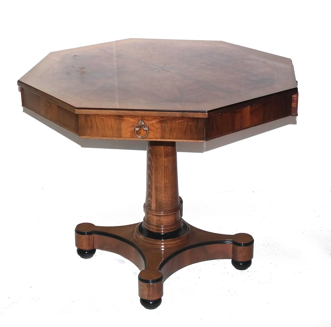 Biedermeier-Style Octagonal Inlaid Center Table (1 of 7)