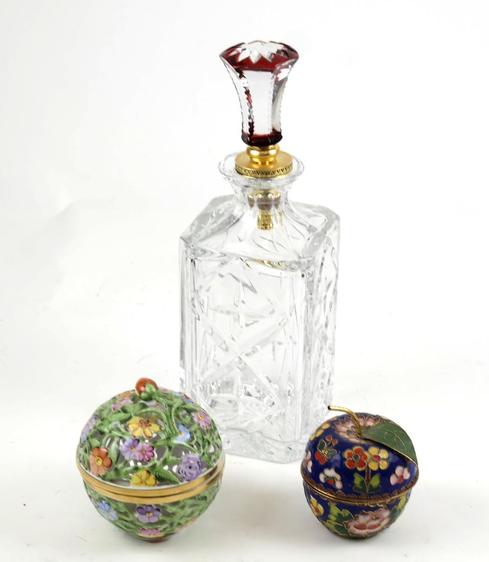 Decanter, Enamel Box, Herend Box, Faberge Stopper (1 of 6)