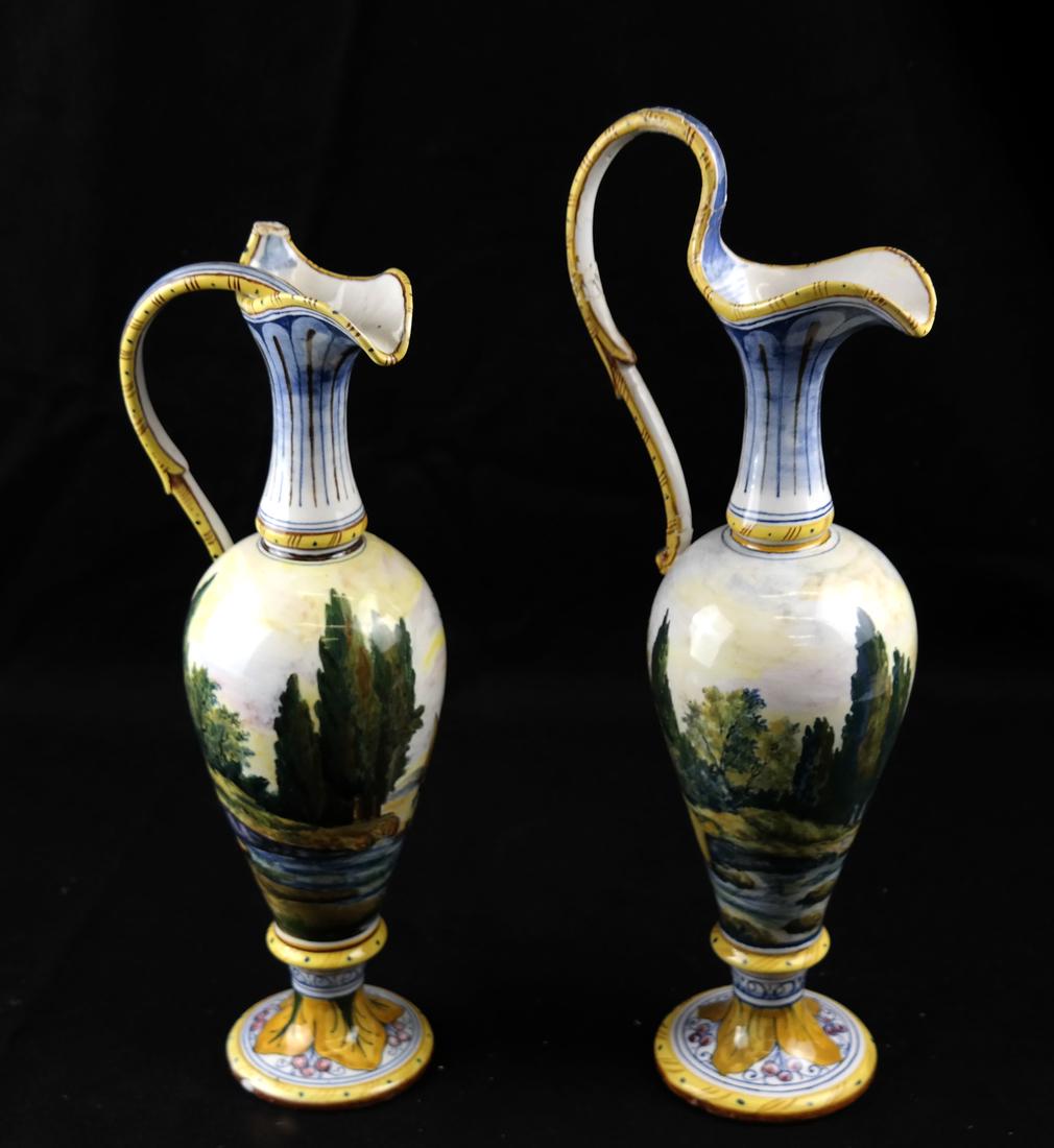 Pair of Porcelain Decorated Ewers (1 of 7)