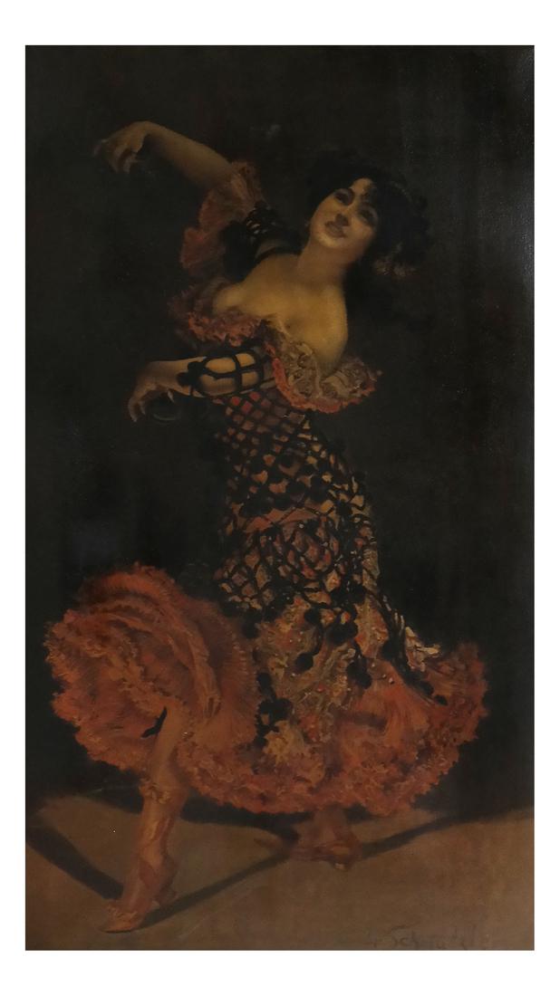 Leopold Schmutzler, Flamenco Dancer - Print on Canvas (1 of 6)