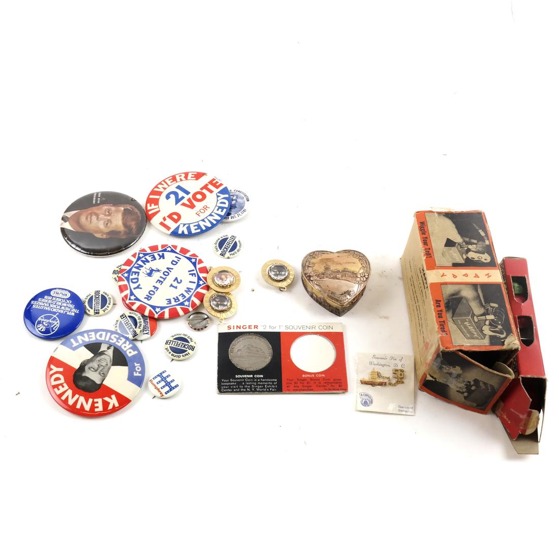Political Pins and Memorabilia - Kennedy and Nixon (1 of 6)
