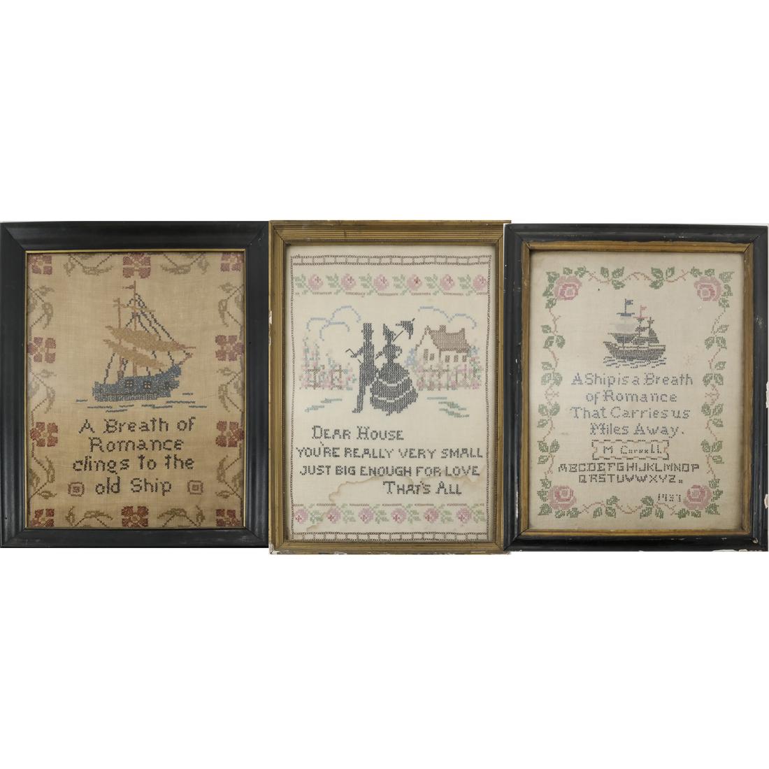 Three Antique Samplers (1 of 4)