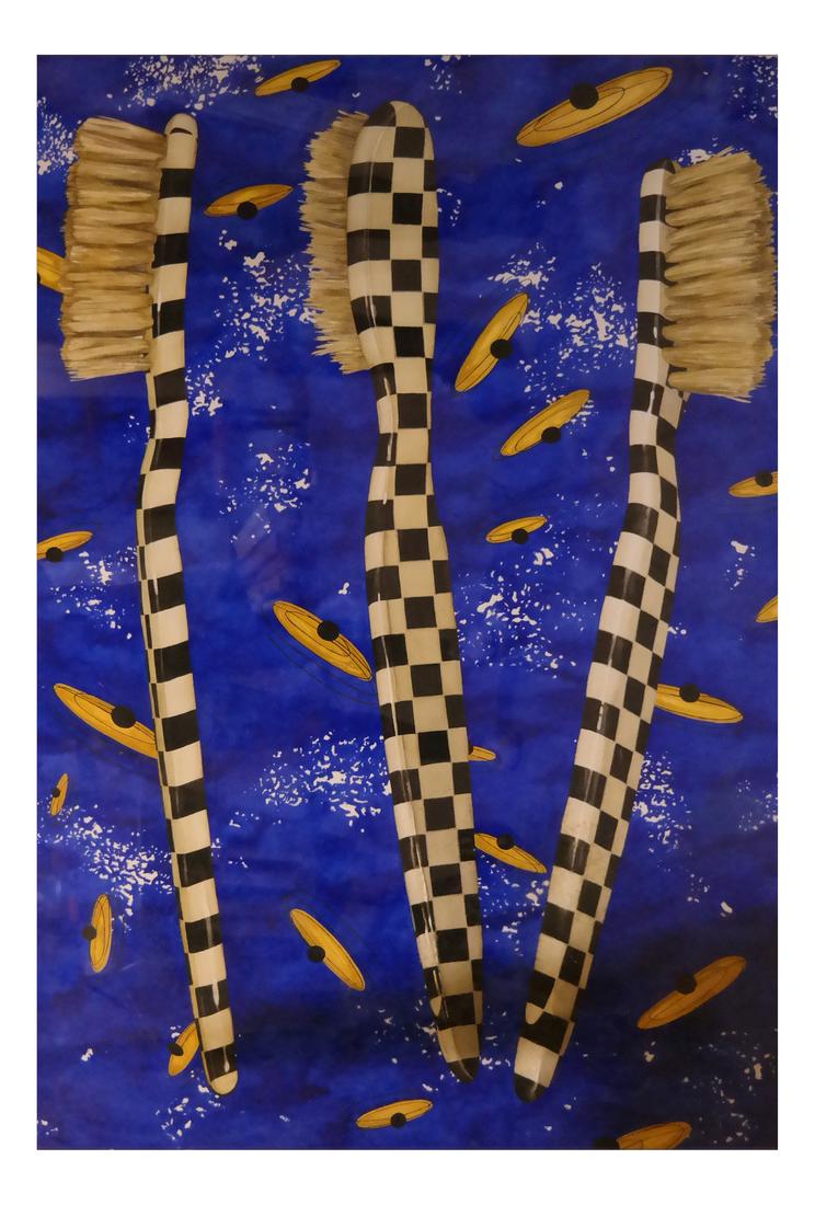 Robert Kitchen Abstract "Duel" Series - Watercolor (1 of 5)