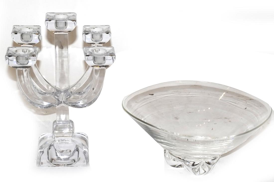Steuben Bowl and Candelabra (1 of 5)