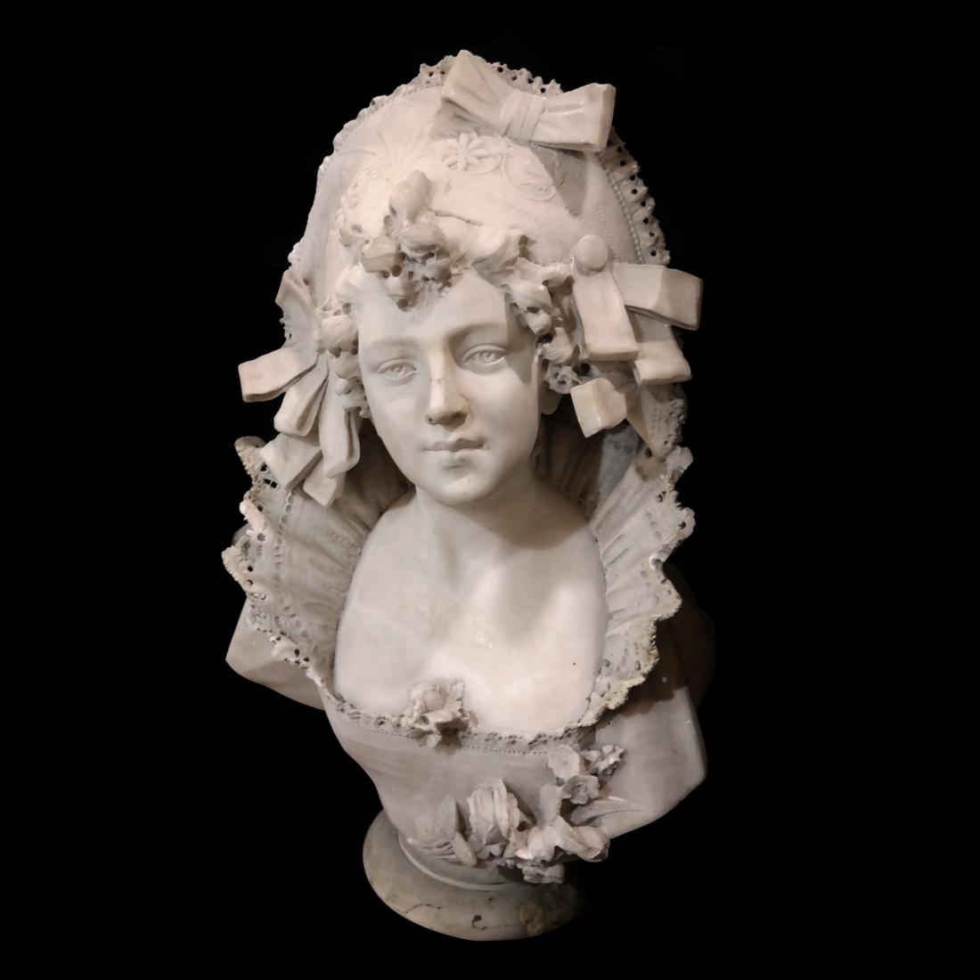 Vichi, 19th Century Marble Female Bust (1 of 7)