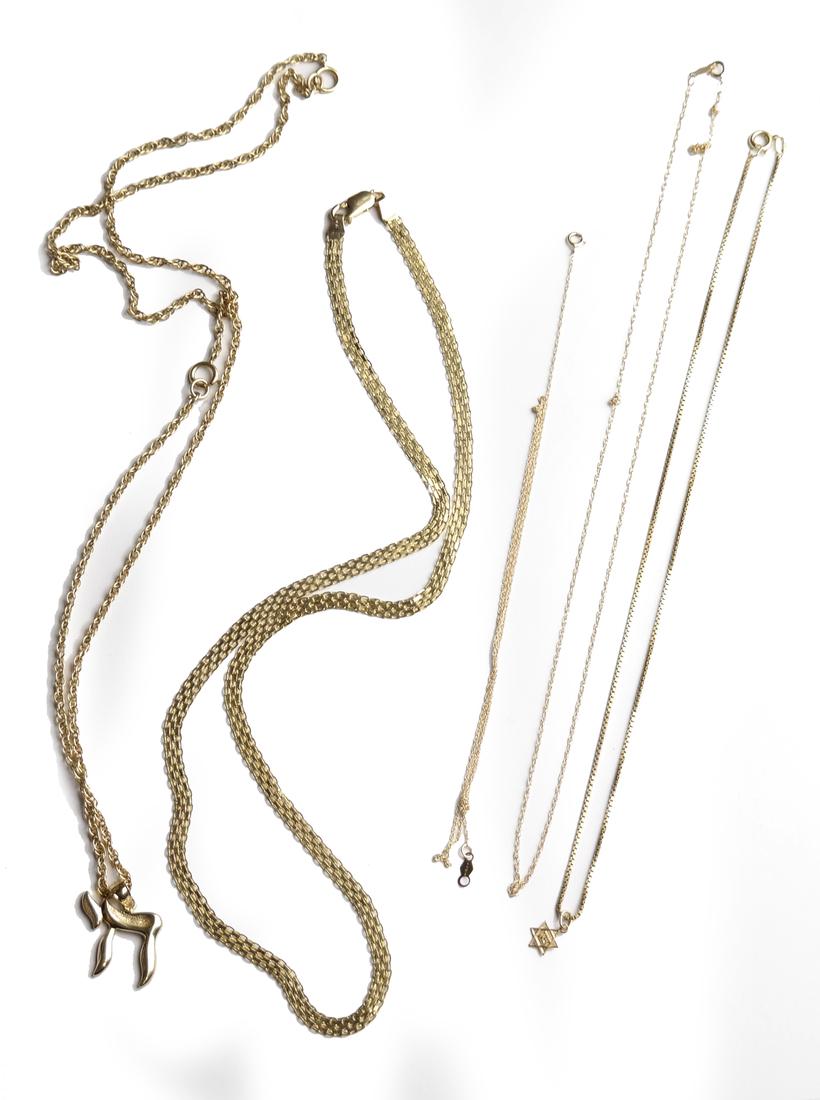 Five 14k Yellow Gold Chains (1 of 7)