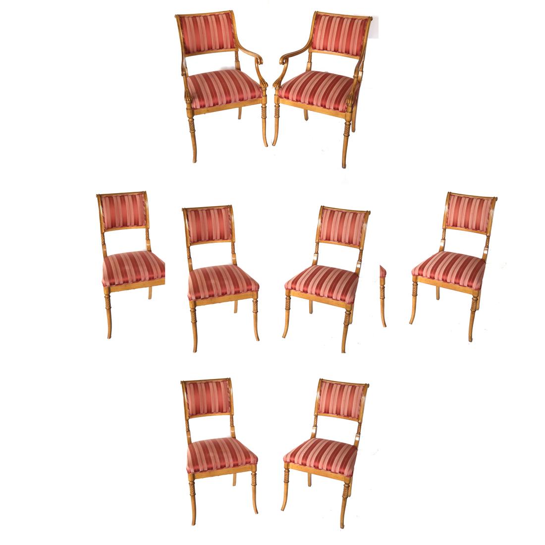 Set of Eight Regency-Style Dining Chairs (1 of 10)