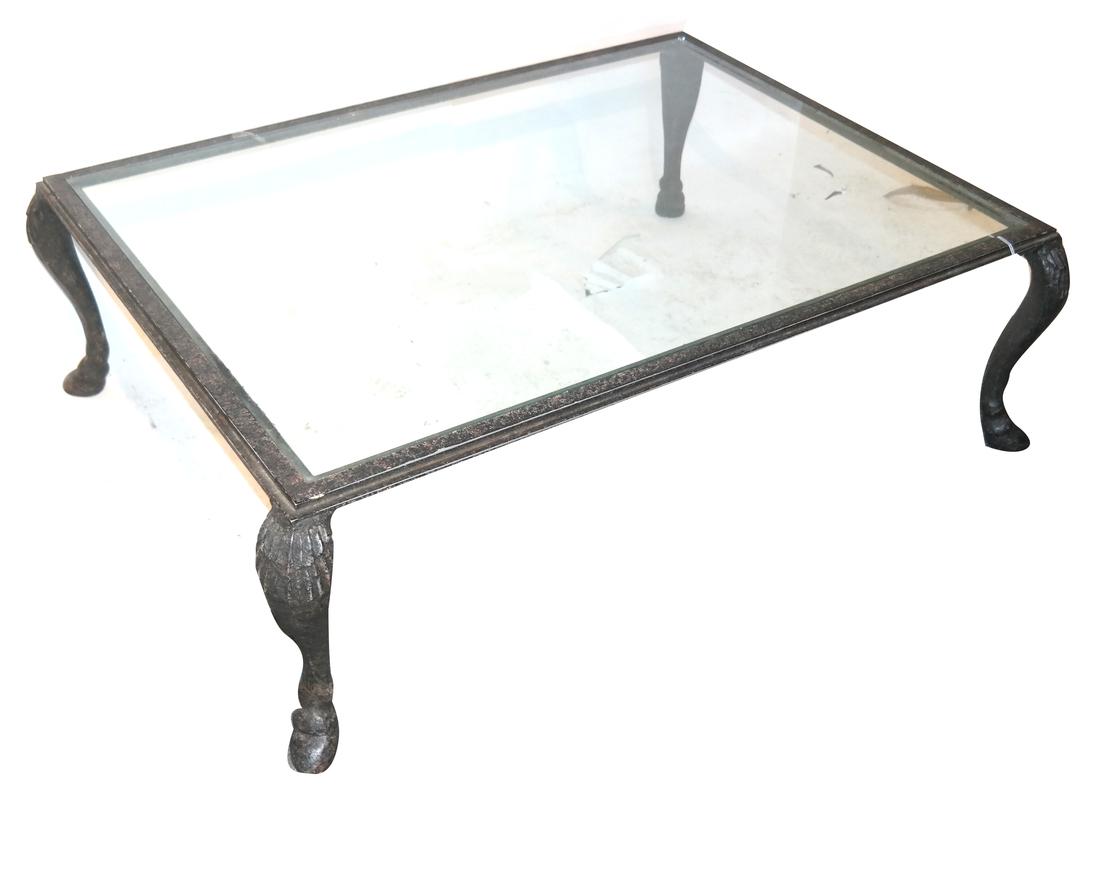 Iron Decorated Hoof-Foot Coffee Table (1 of 3)