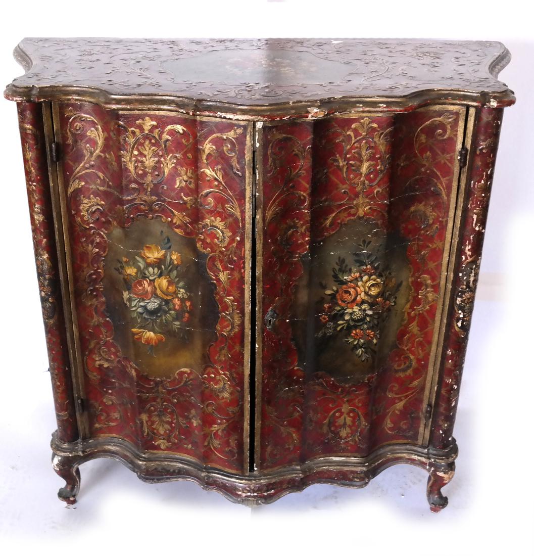 Antique Venetian Floral Decorated Embossed Server (1 of 9)