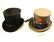 Two Vintage Top Hats and Buttons