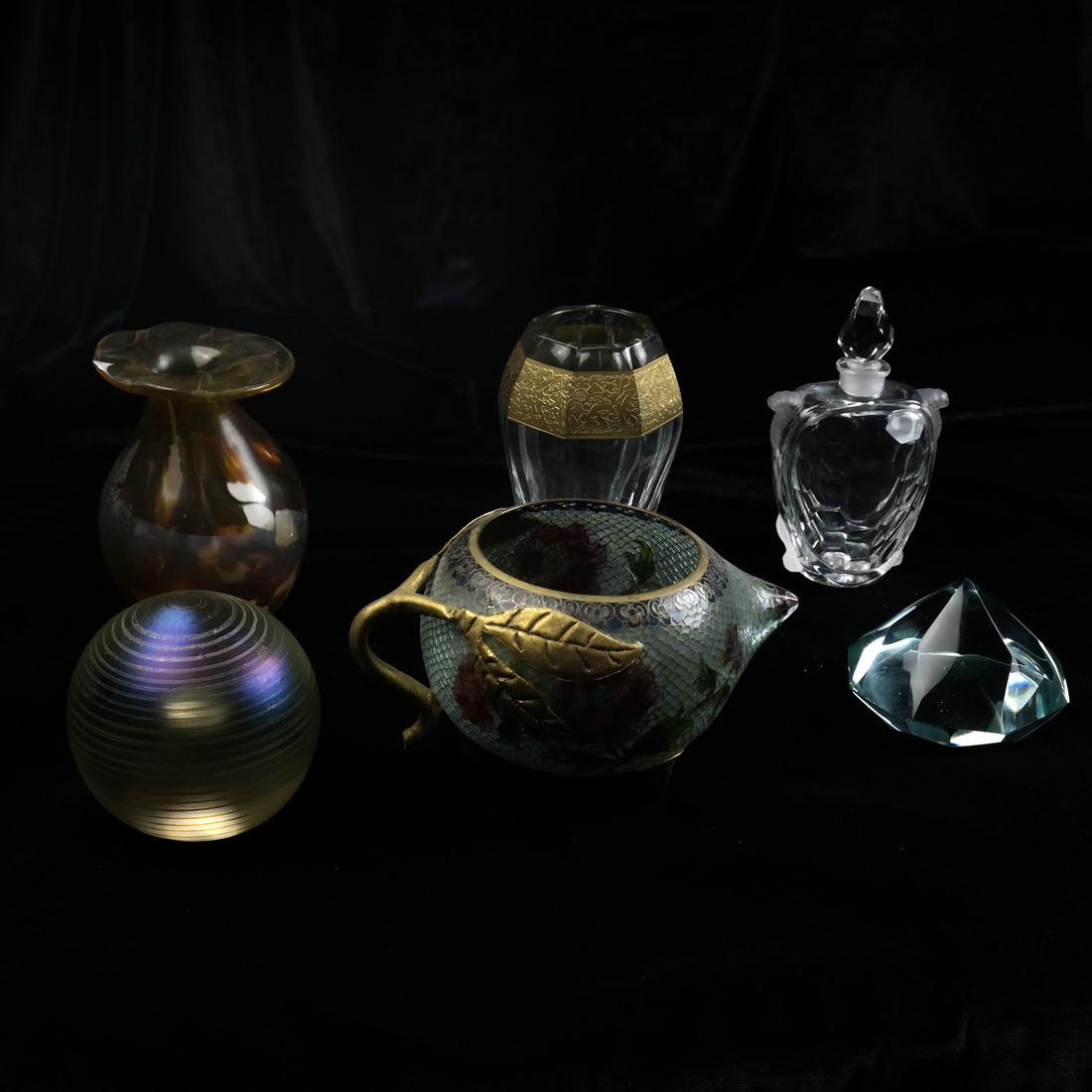 Six Assorted Glass Objects including Baccarat (1 of 9)